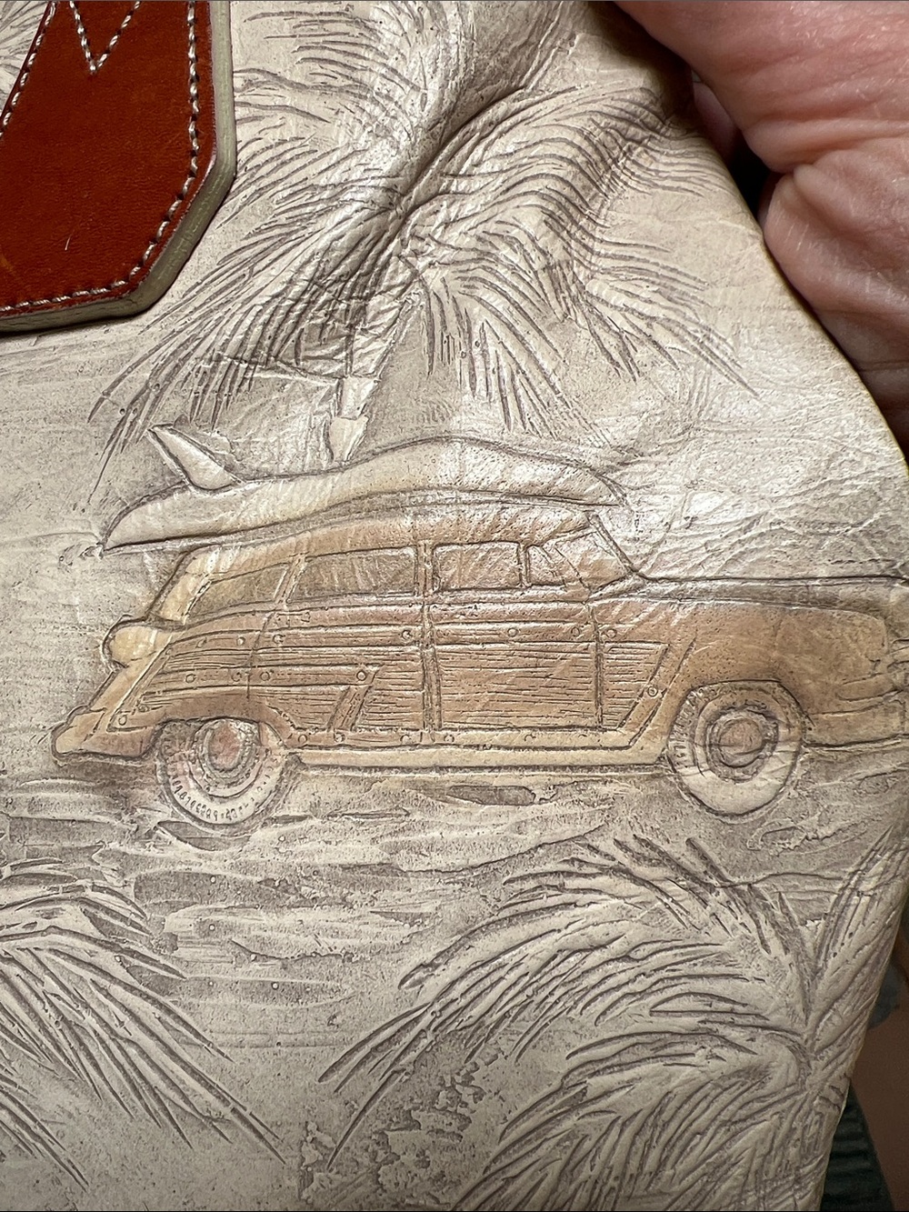 BRAHMIN RETRO VINTAGE COPA CABANA CREAM
PALM TREES TROPICAL SHOULDER BAG - Picture 16 of 16
